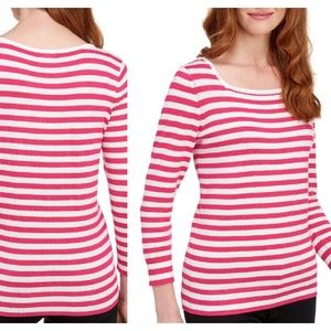 NWT JOSEPH A. Striped Square Neck Top